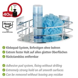 Wenko Eckregal Turbo-Loc Quadro | Silber