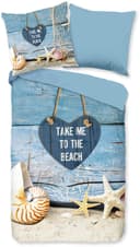 PURE luxury collection Wendebettwäsche Beach heart | Blau 2