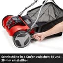 Einhell Akku-Rasenmäher Spindelmäher GE-HM 18/38 Li-Solo | Rot 4