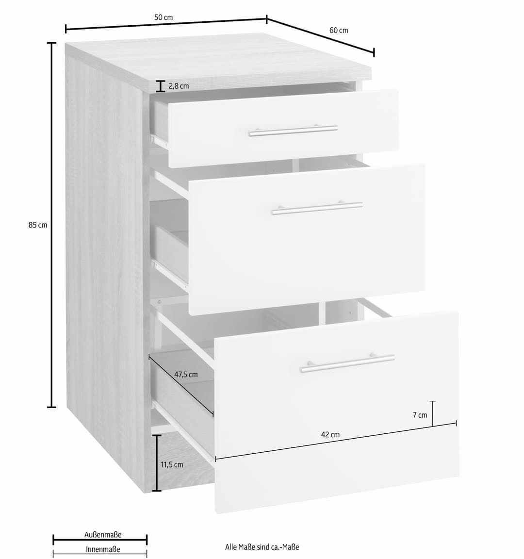 OPTIFIT Unterschrank Kalmar | Holztöne