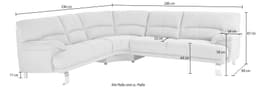 TRENDMANUFAKTUR Ecksofa Cecilia II | Grau
