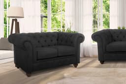 Home affaire Chesterfield-Sofa Duc 2-Sitzer | Grau