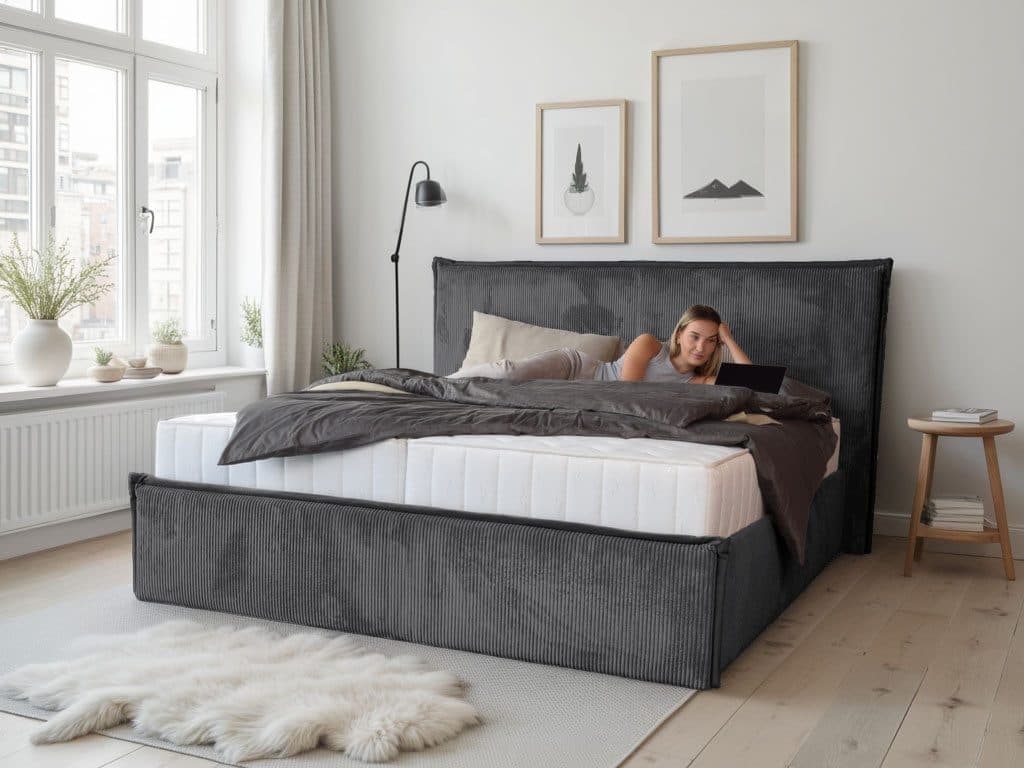 COLLECTION AB Polsterbett Marla | Grau