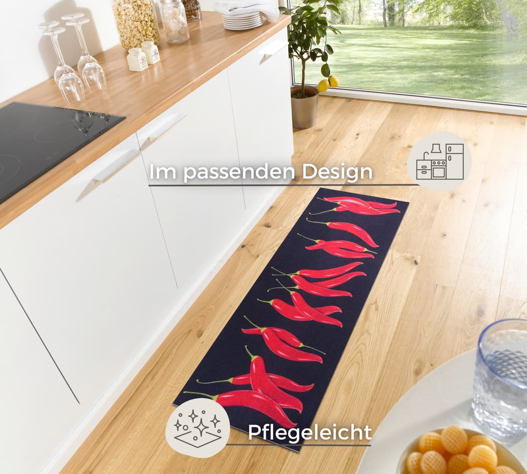 HANSE Home Küchenläufer Chili Dance | Rot