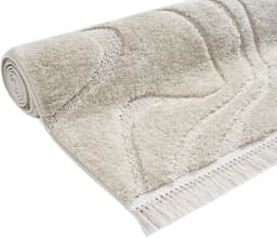 homsy by Ana Johnson Teppich Waavy mit Fransen | Beige