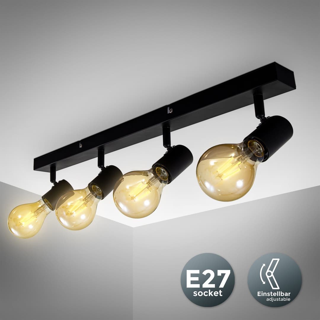 B.K.Licht LED Deckenspots | Schwarz