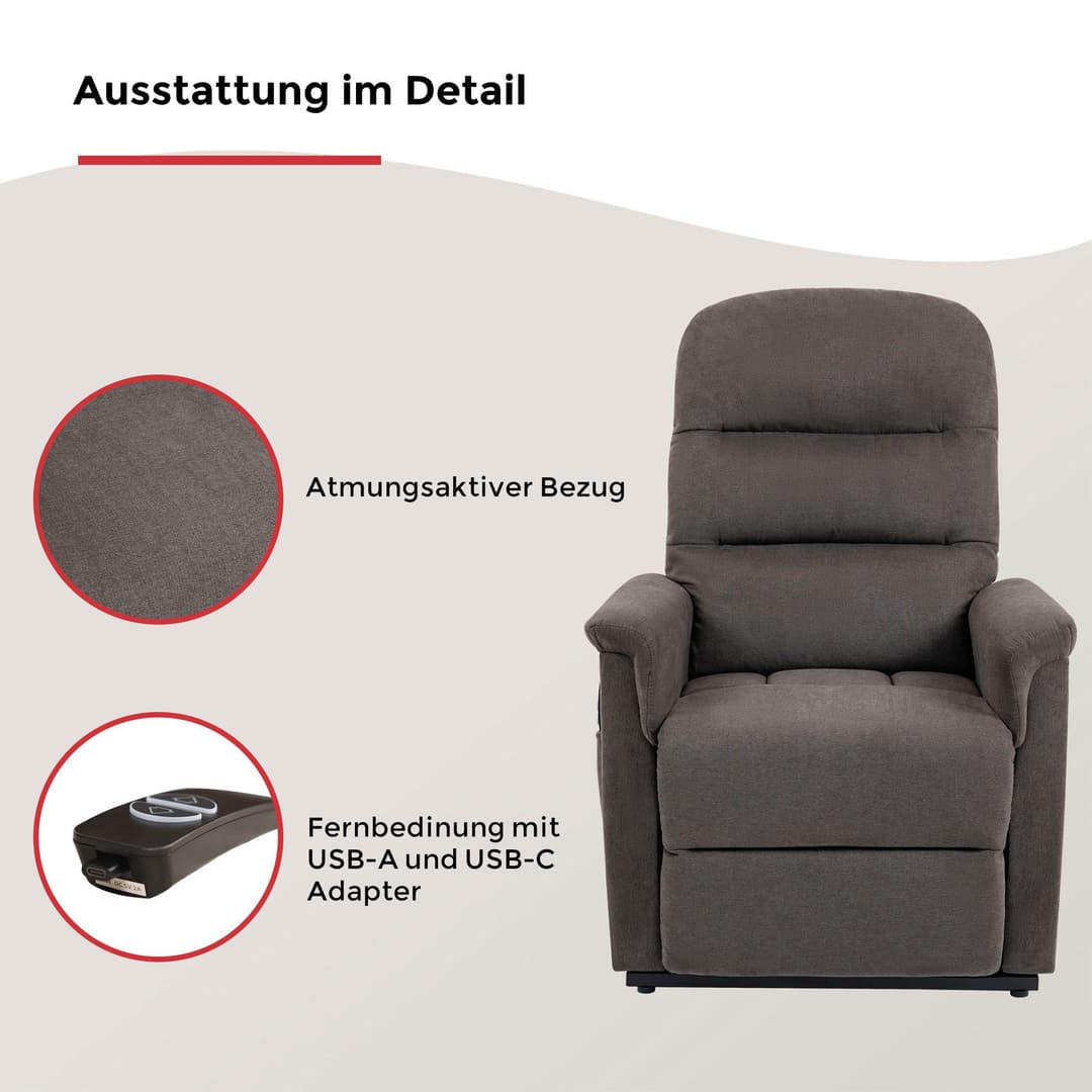 Duo Collection TV-Sessel Whitehorse XXL | Grau