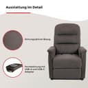 Duo Collection TV-Sessel Whitehorse XXL | Grau 3