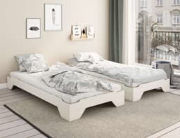 OTTO home Massivholzbett Melwine | Weiß