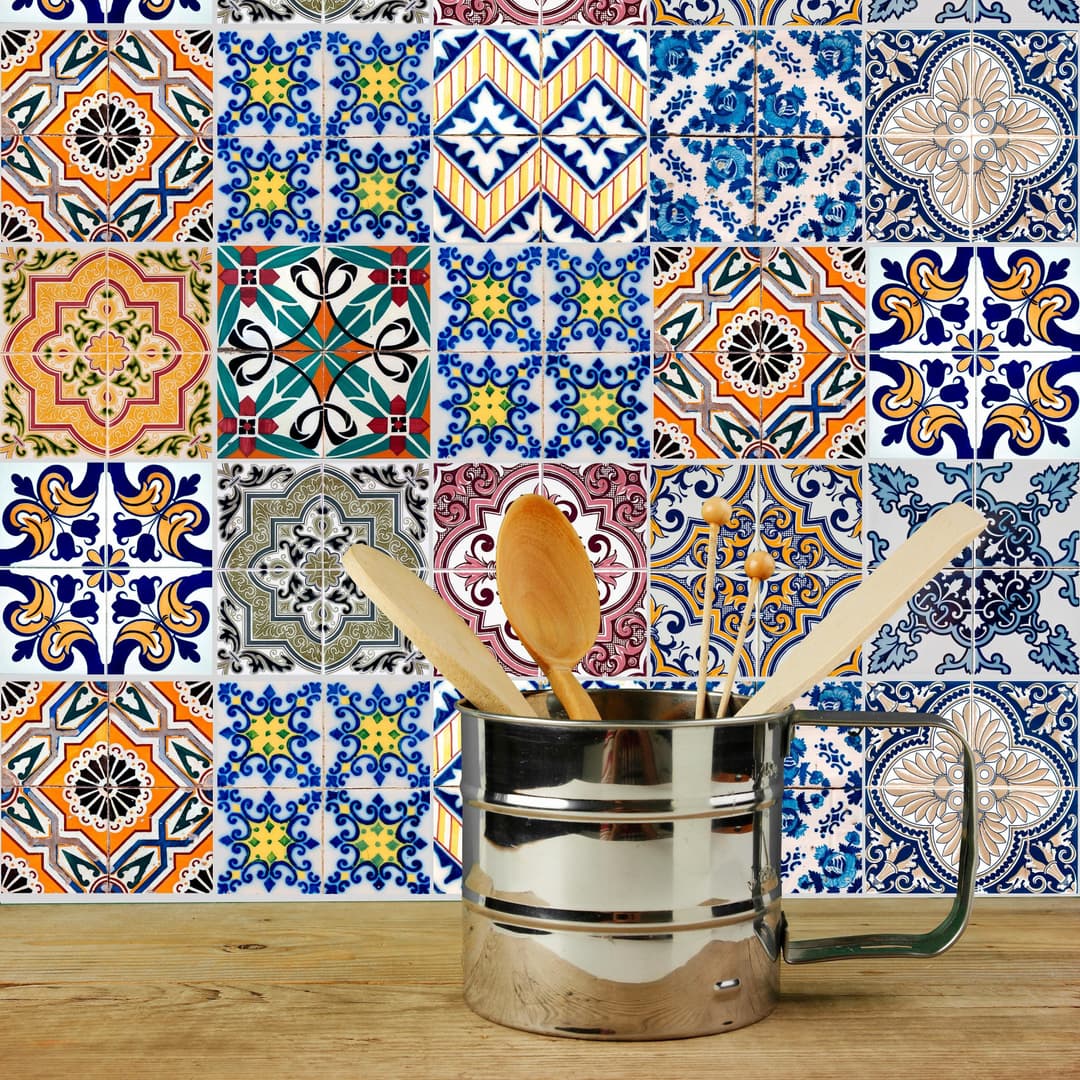 Home affaire Fliesenaufkleber Ornamente | Mehrfarbig