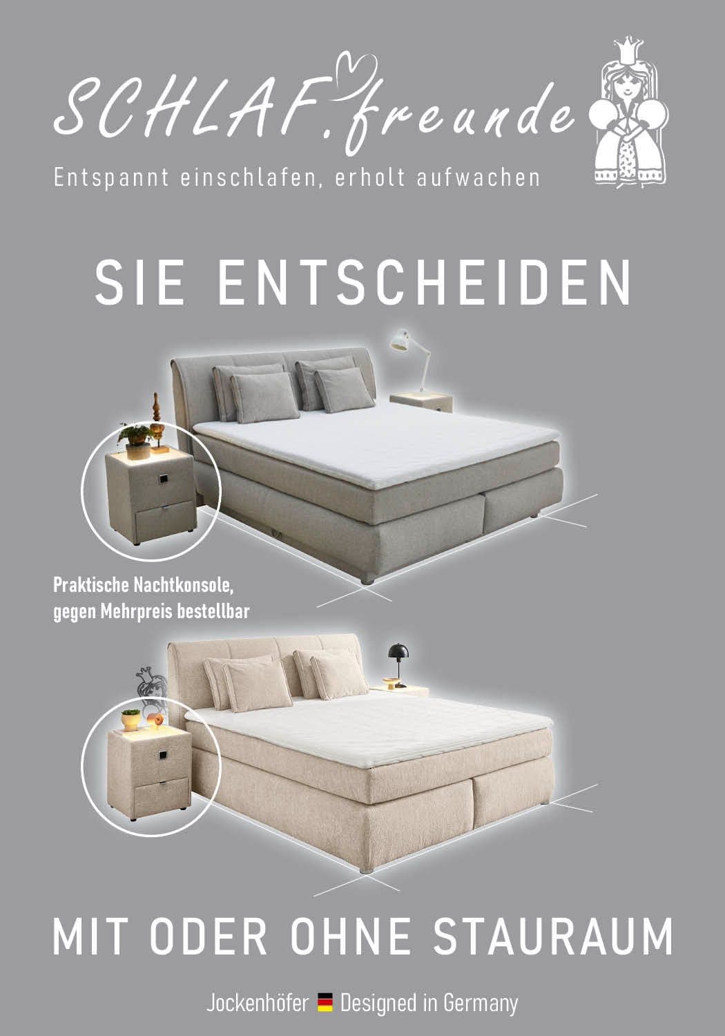 Jockenhöfer Gruppe Boxspringbett Carla | Beige