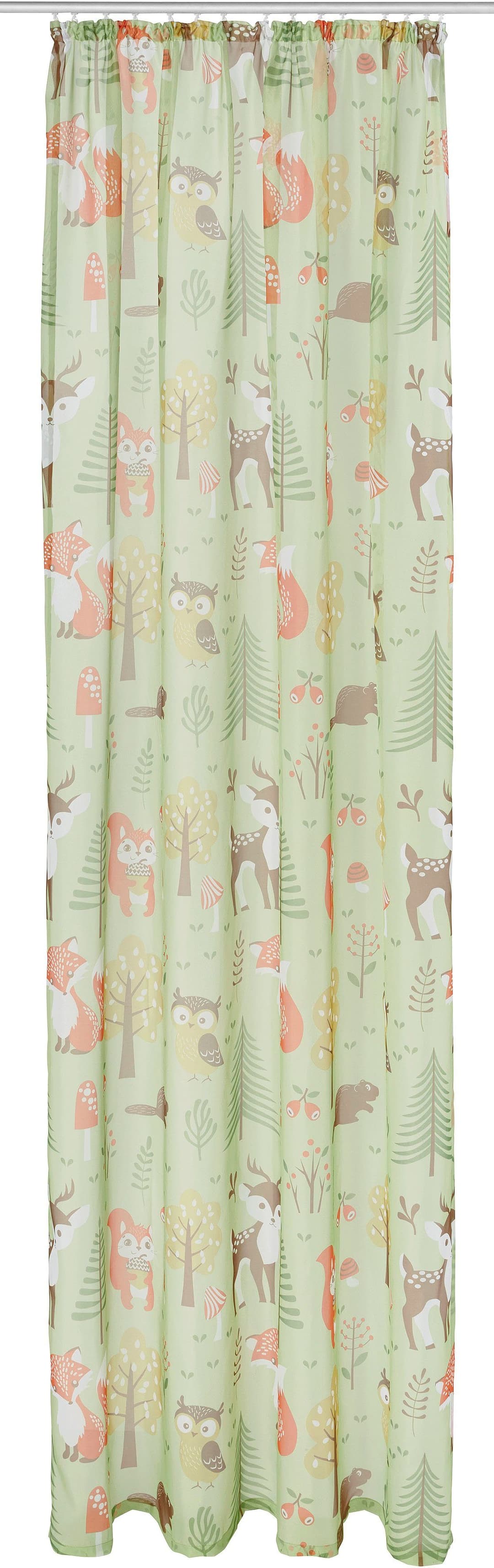 OTTO home Gardine Waldtiere | Grün