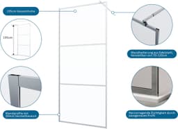welltime Walk-in-Dusche | Silber