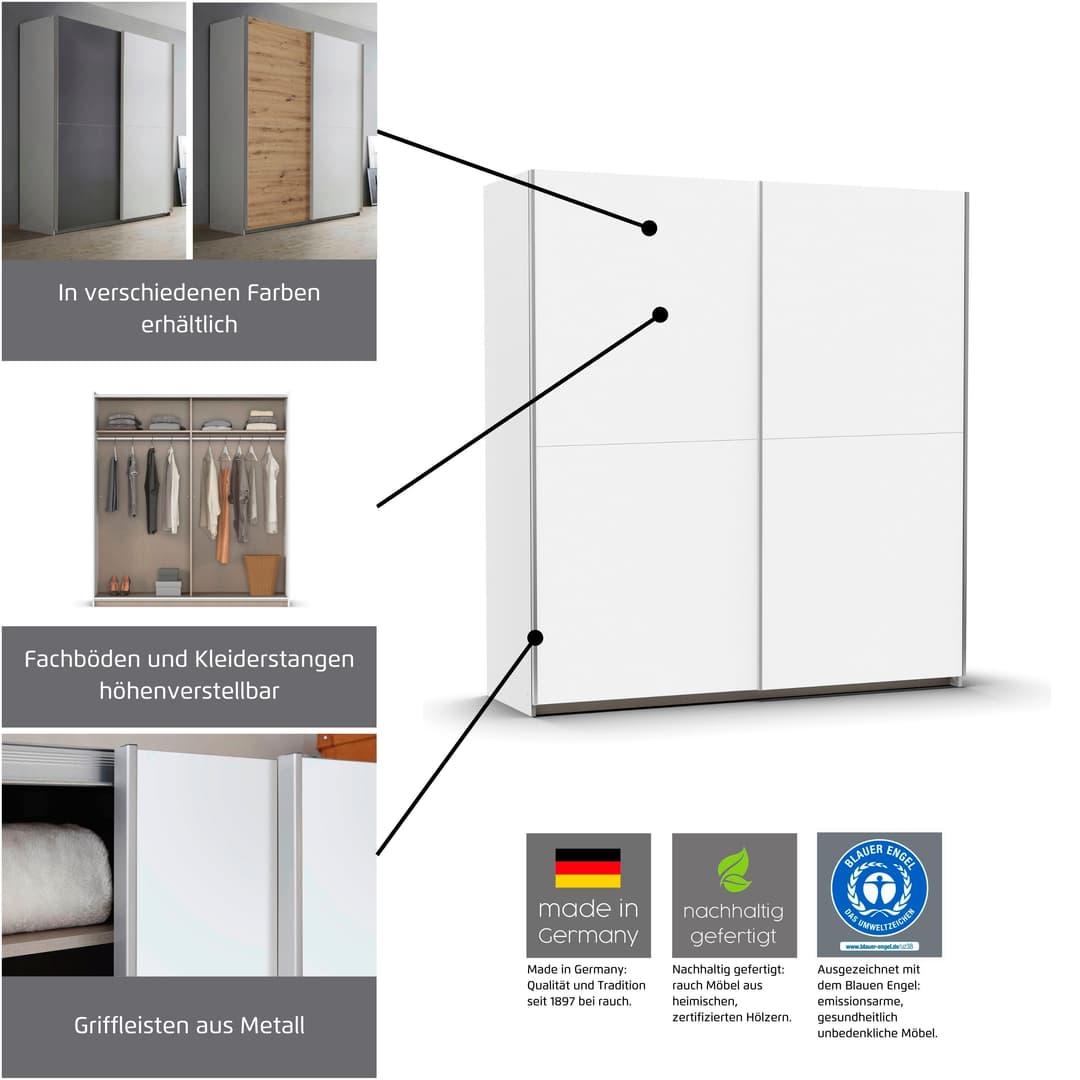 rauch Schwebetürenschrank SATURN | Weiß