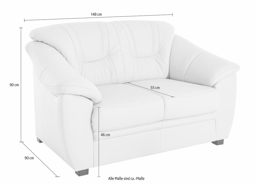 sit&more 2-Sitzer Savona | Schwarz