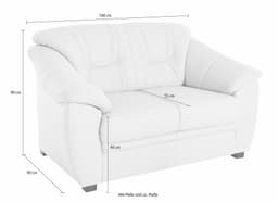 sit&more 2-Sitzer Savona | Schwarz