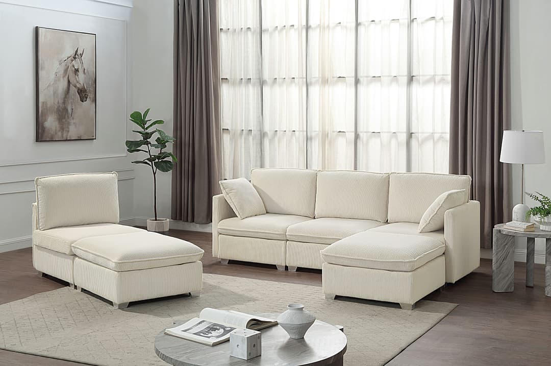 ATLANTIC home collection Wohnlandschaft | Weiß