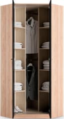 priess Eckkleiderschrank Barcelona | Holztöne 3