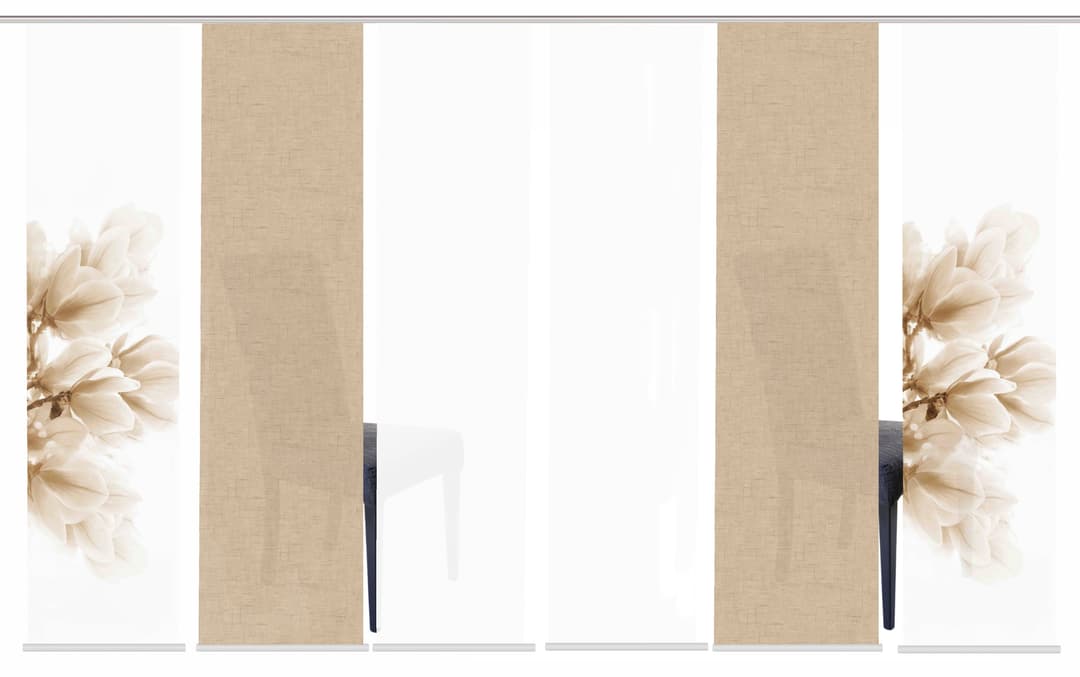 HOME WOHNIDEEN Schiebegardine KESSI 6er SET | Beige