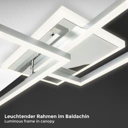 B.K.Licht LED Deckenleuchte BK_FR1439 | Weiß