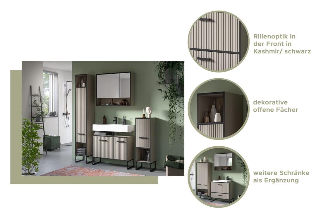 welltime Hochschrank Locri | Beige