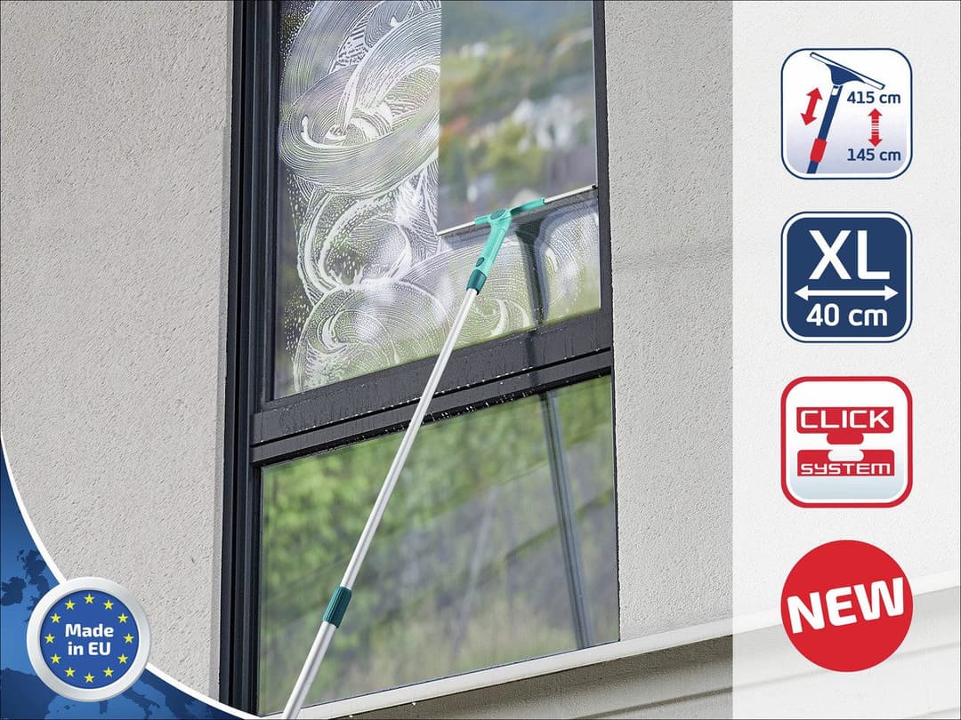 Leifheit Window Slider XL micro duo Telescope 4 m | Türkis
