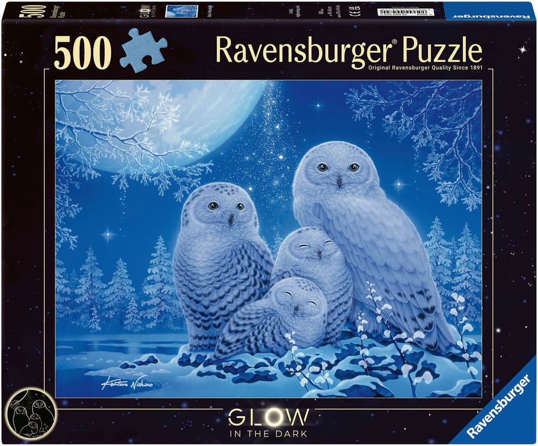 Ravensburger Puzzle Eulen im Mondschein | Blau
