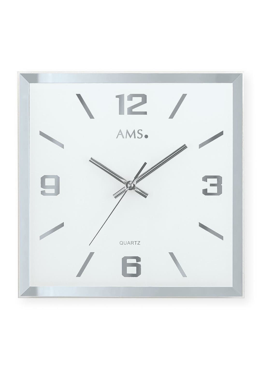 AMS Wanduhr W9324 | Weiß