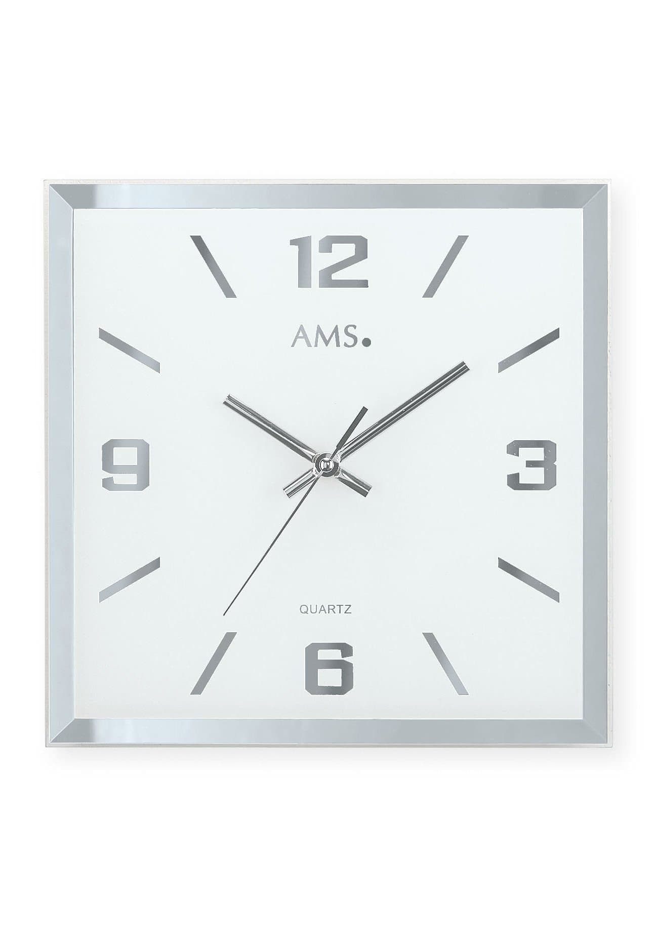 AMS Wanduhr W9324 | Weiß