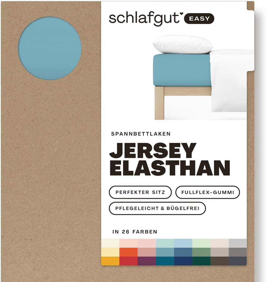 Schlafgut Spannbettlaken EASY JERSEY | Türkis