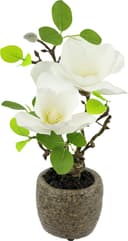 Kunstblume Magnolie im Topf | Weiß