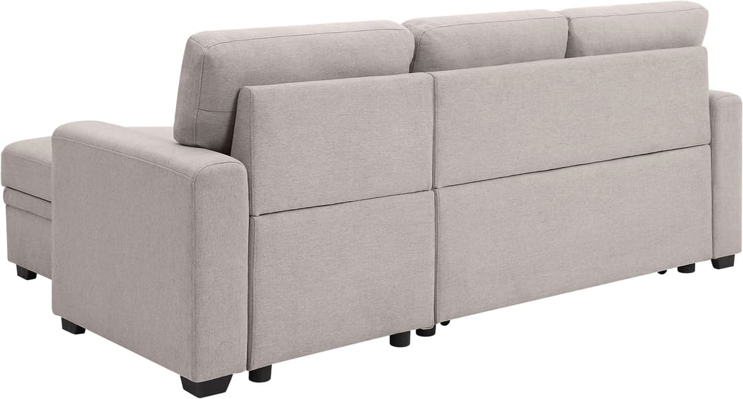 ATLANTIC home collection Ecksofa Gerrit L-Form | Beige