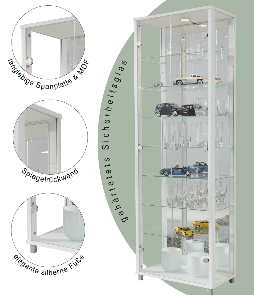 fif möbel Vitrine OPTIMA | Weiß
