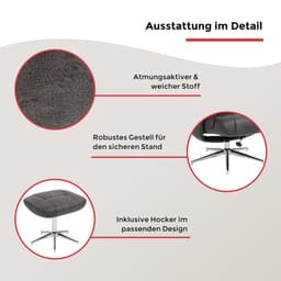 Duo Collection TV-Sessel Burnaby | Grau