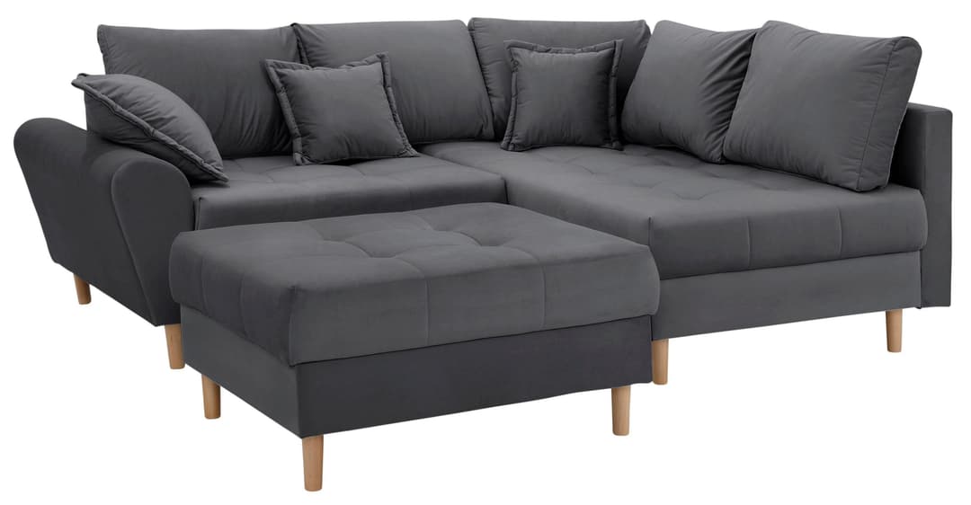 Home affaire Ecksofa Rice L-Form | Grau