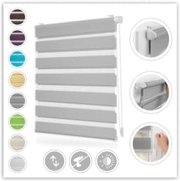 Doppelrollo Duo Rollo Klemmfix | Grau