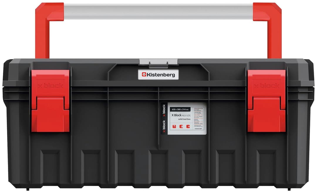 Prosperplast Werkzeugbox X BLOCK ALU LOG | Schwarz