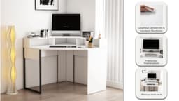 OTTO home Eckschreibtisch Moid | Weiß