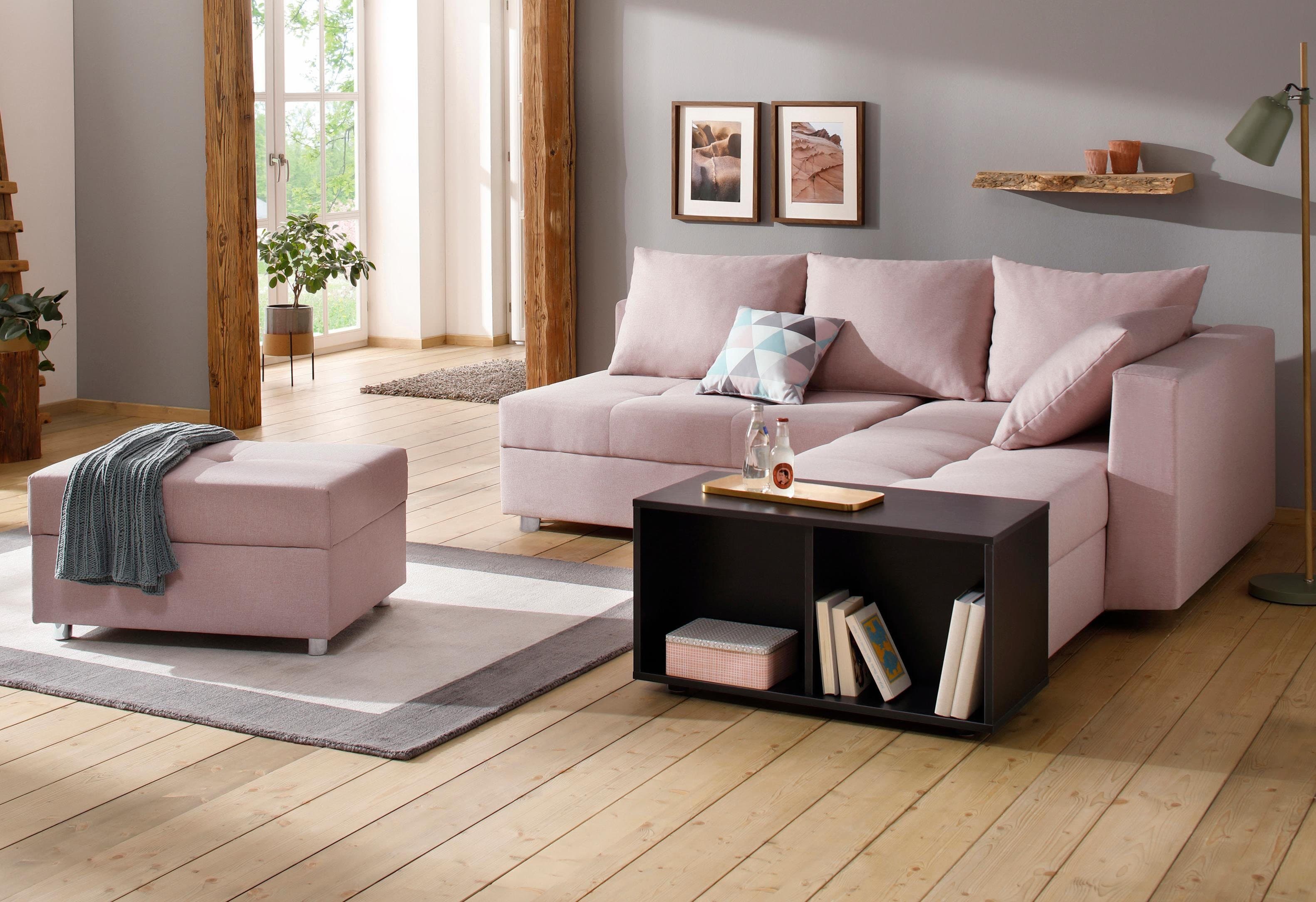 Home affaire Ecksofa Italia L-Form | Rosa