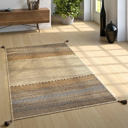 Paco Home Teppich Kilim 217 | Beige