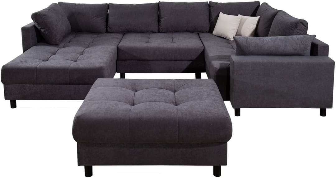 COLLECTION AB Wohnlandschaft Toni U-Form | Grau