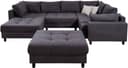COLLECTION AB Wohnlandschaft Toni U-Form | Grau 2