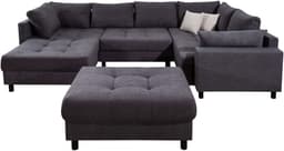COLLECTION AB Wohnlandschaft Toni U-Form | Grau