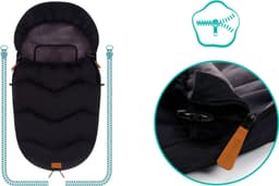 fillikid Fußsack Nuptse | Schwarz