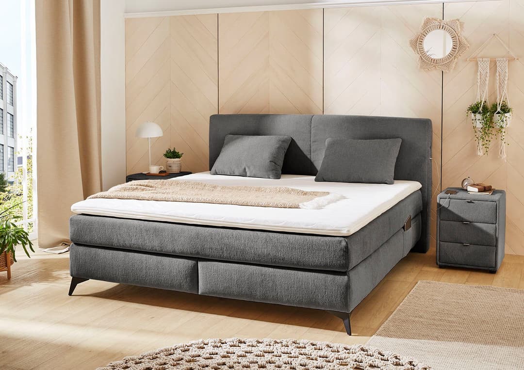Jockenhöfer Gruppe Boxspringbett Kira | Grau