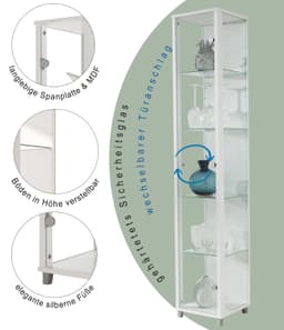fif möbel Vitrine OPTIMA | Weiß