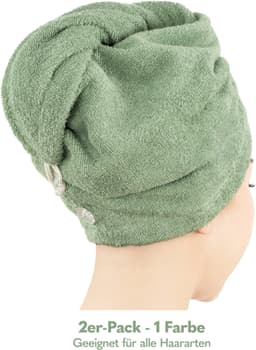 HAMMETEX Turban-Handtuch | Grün