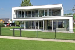 Alberts Doppelstabmattenzaun Grundset | Grau