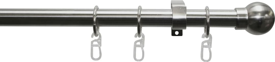 GARDINIA Gardinenstange Set Kugel | Silber