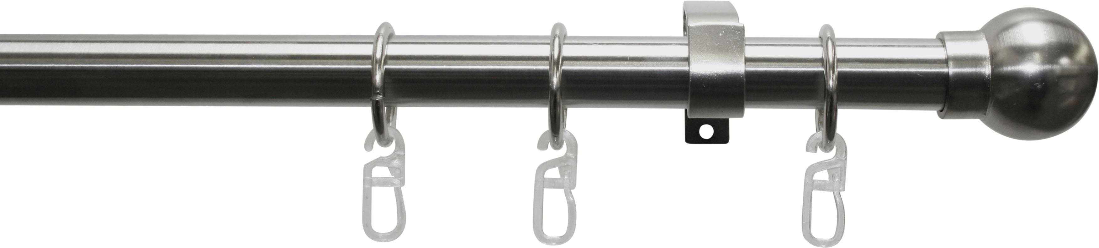 GARDINIA Gardinenstange Set Kugel | Silber